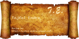 Tejfel Endre névjegykártya